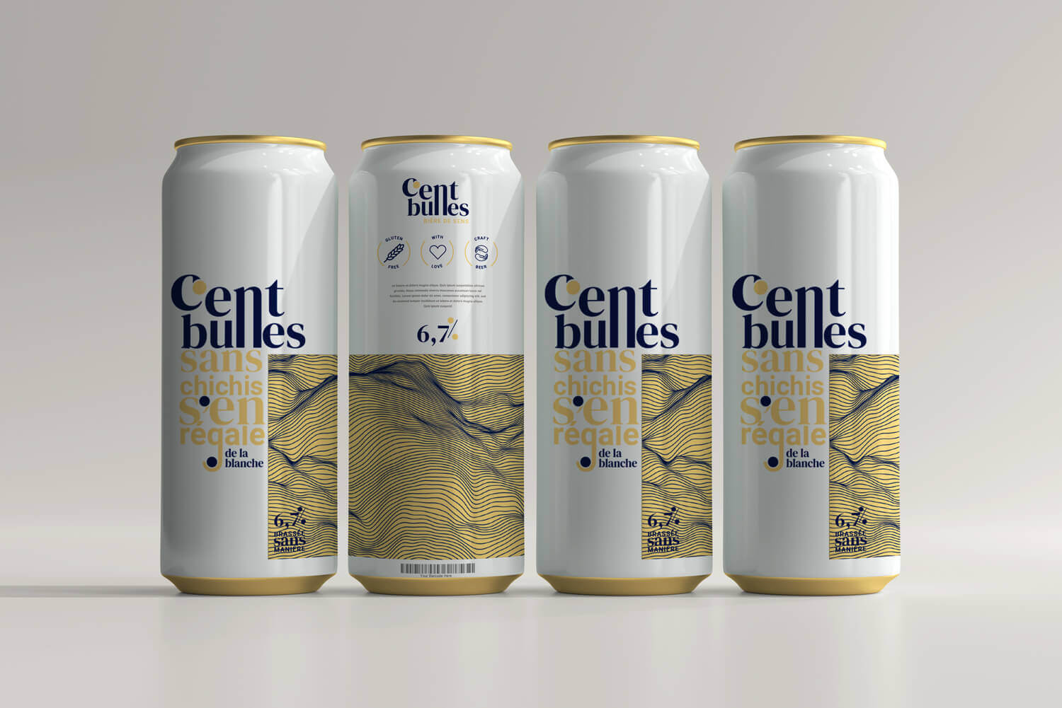 Création de packaging pour bières - Cent Bulles