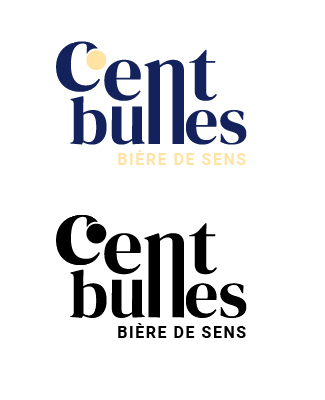 Logotype marque de bières - Cent bulles