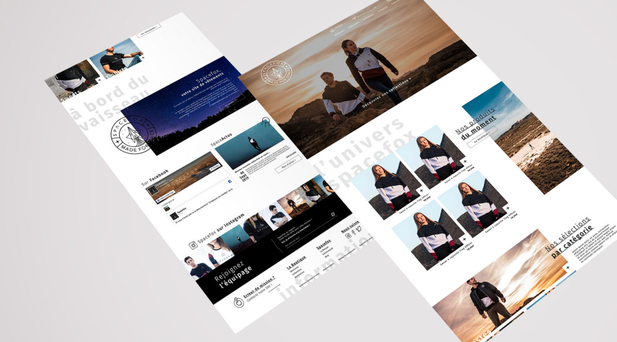 Création d'une maquette web pour Spacefox