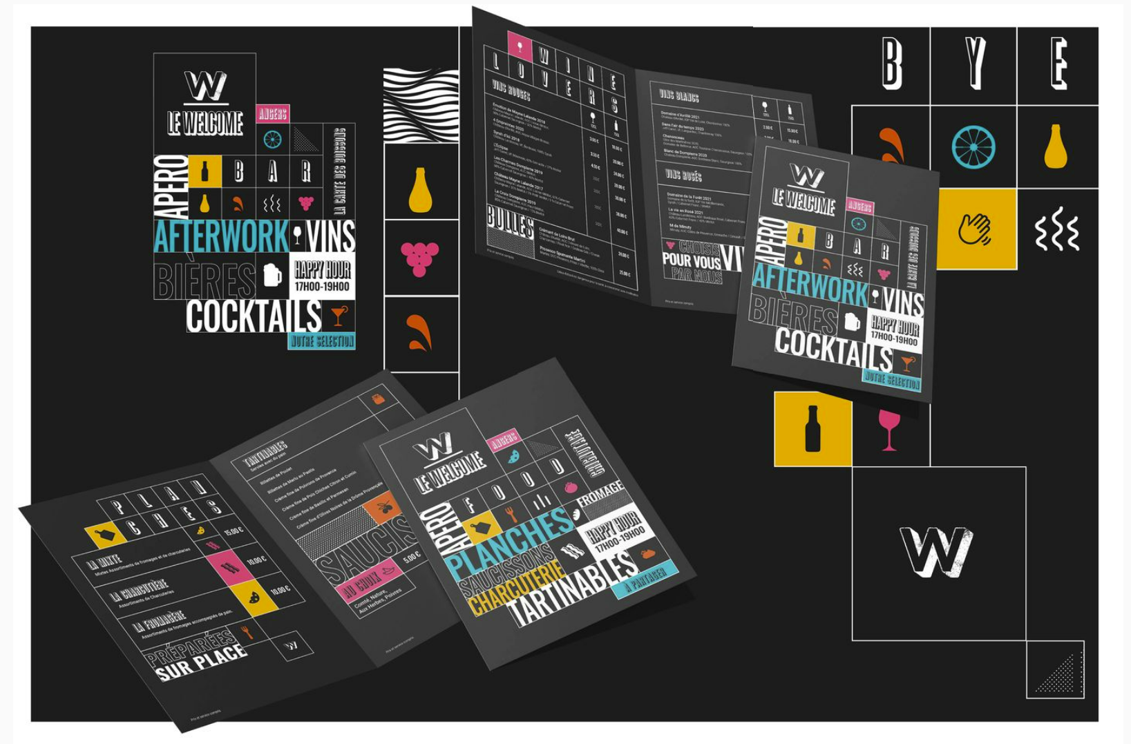 Carte d'un restaurant - Mise en page - design